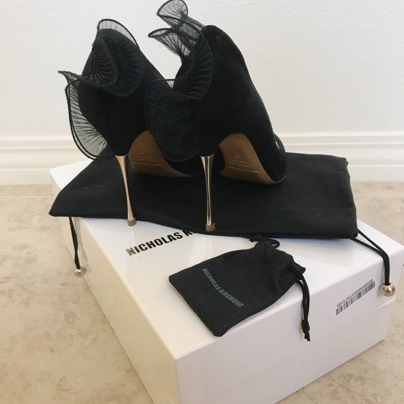 Nicholas Kirkwood ruffle suede pumps 7 37 - Picture 3 of 7